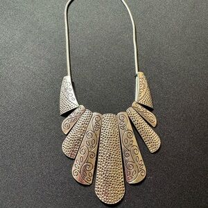 Beautiful chrome metal necklace
